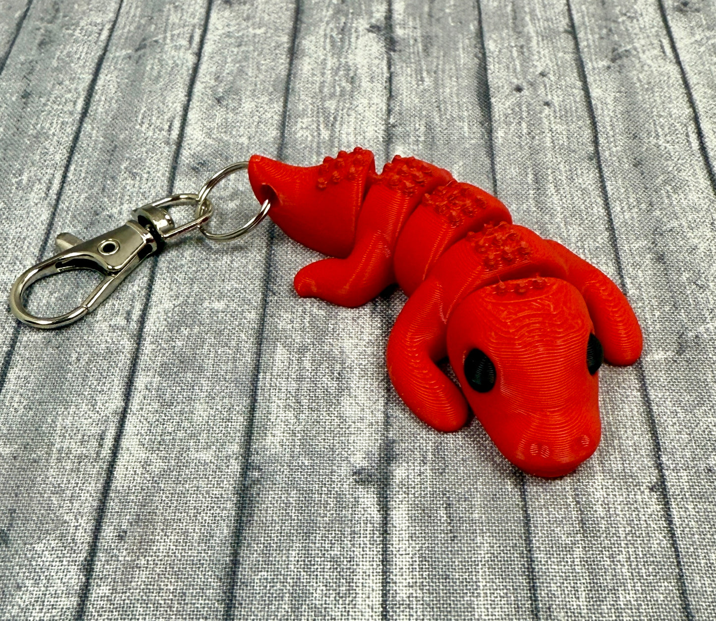 Chris Red Crocodile Keychain