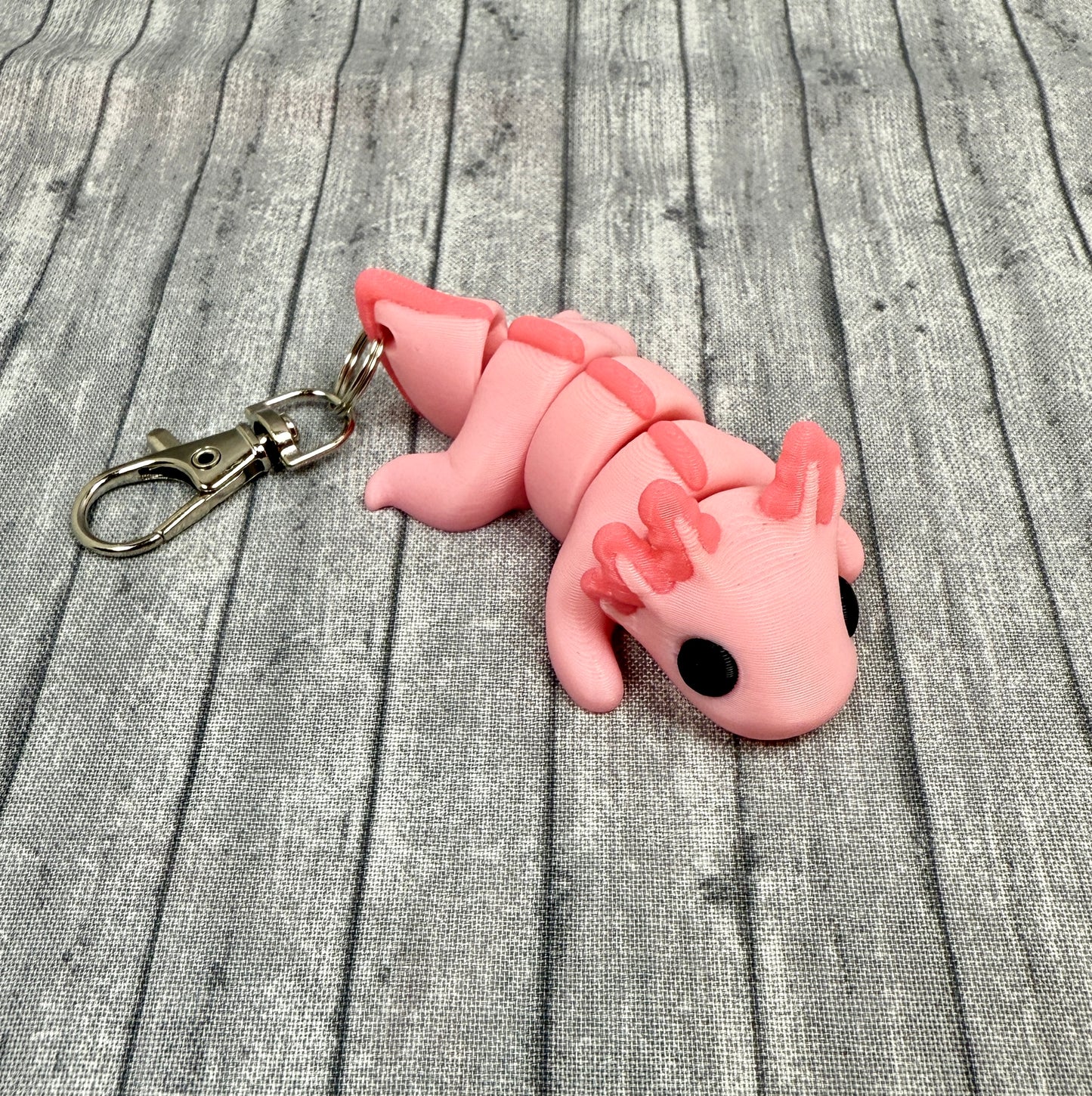 Annie Axolotl Keychain Pink