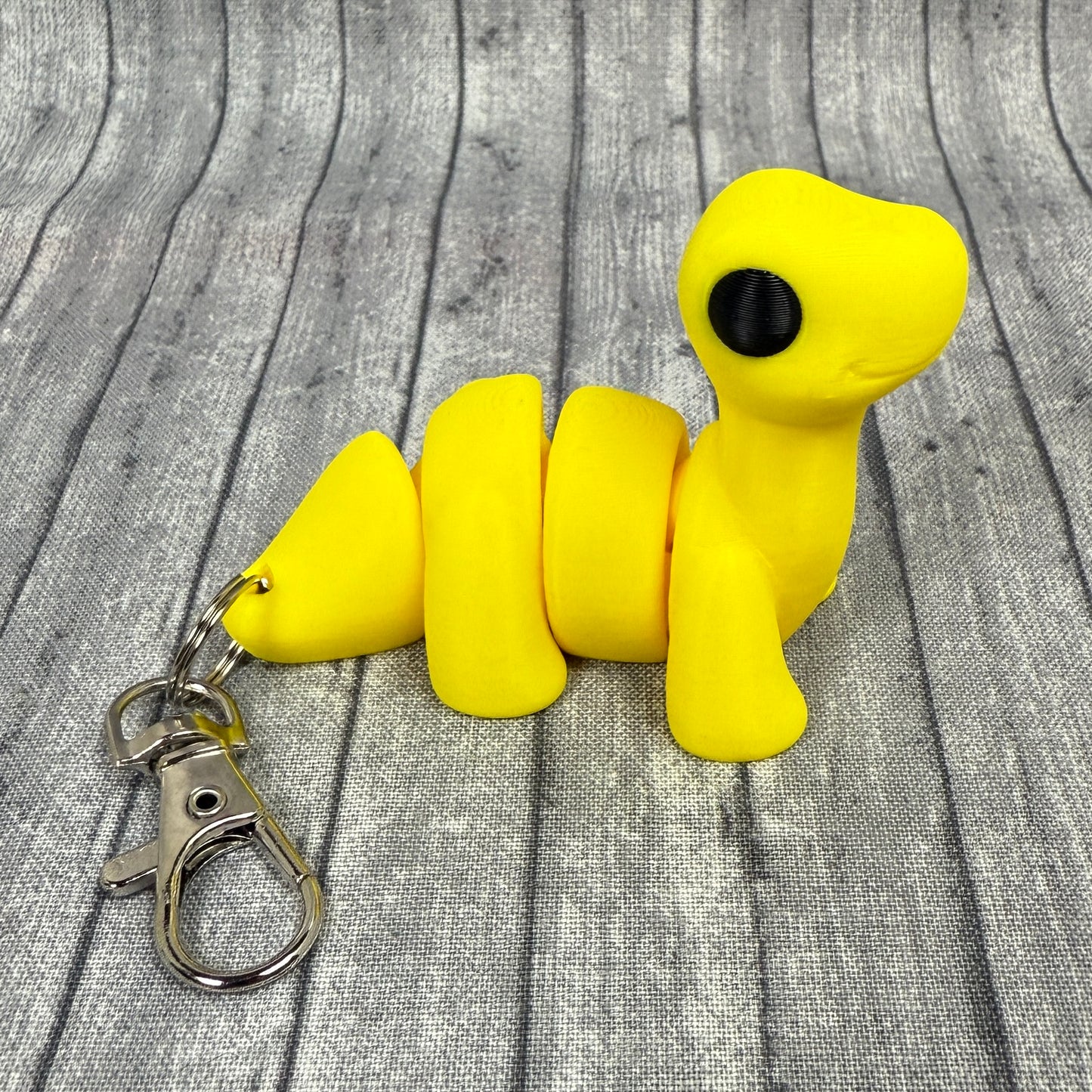 Bella brontosaurus Yellow Fidget Toy Keychain