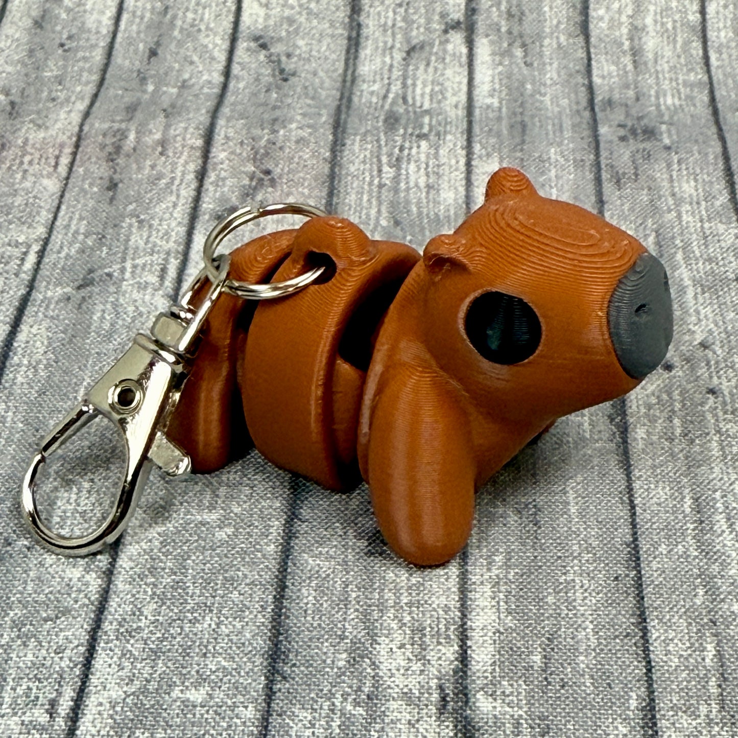 Carl Capybara Brown Cute Keychain