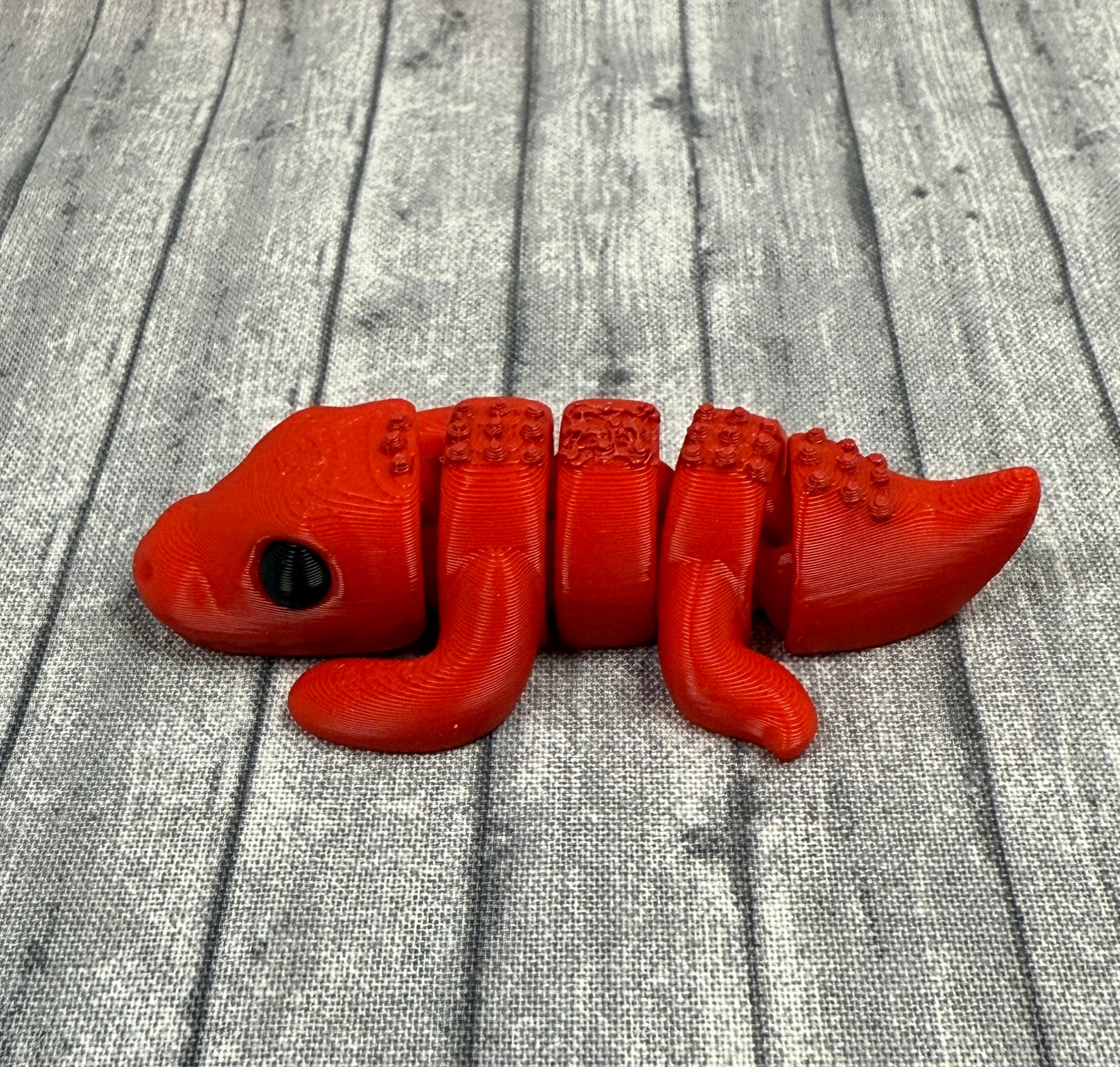 Chris Red Crocodile Plastic Side