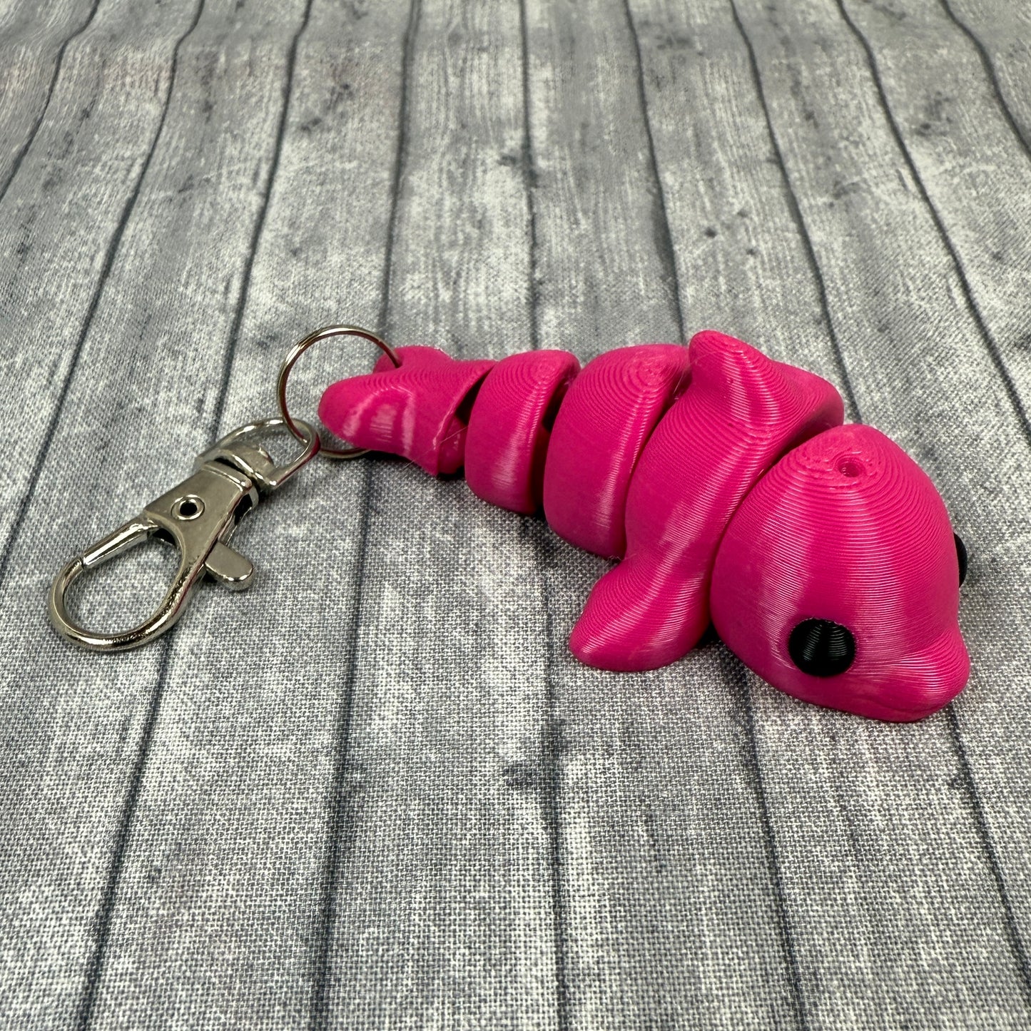 Daisy Dark Pink Dolphin Fidget Keychain
