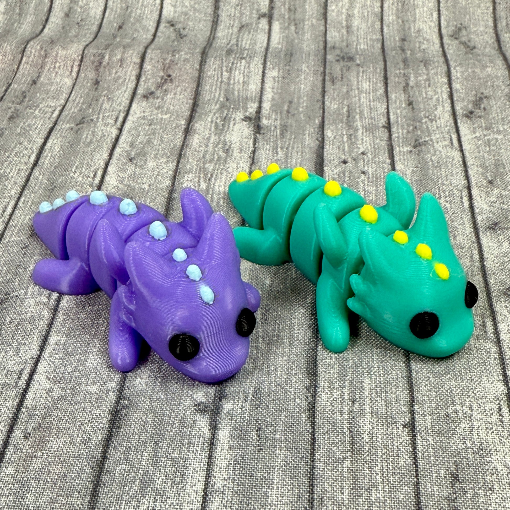 Disco Dragon Purple and Teal Front Top