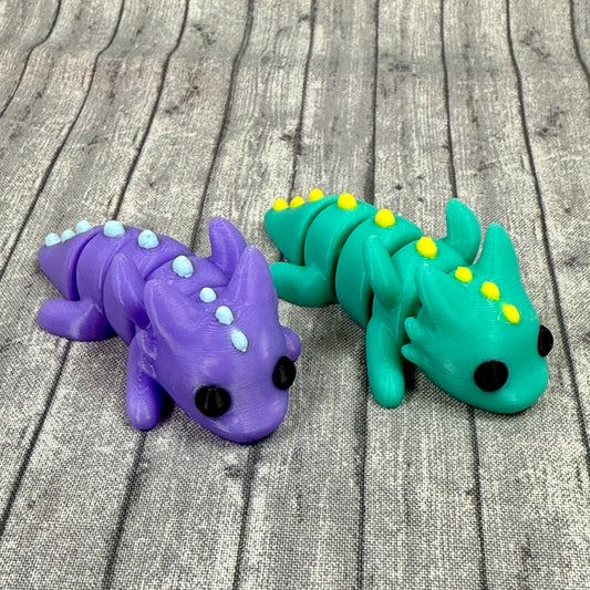 Disco Dragon Purple and Teal Front Top