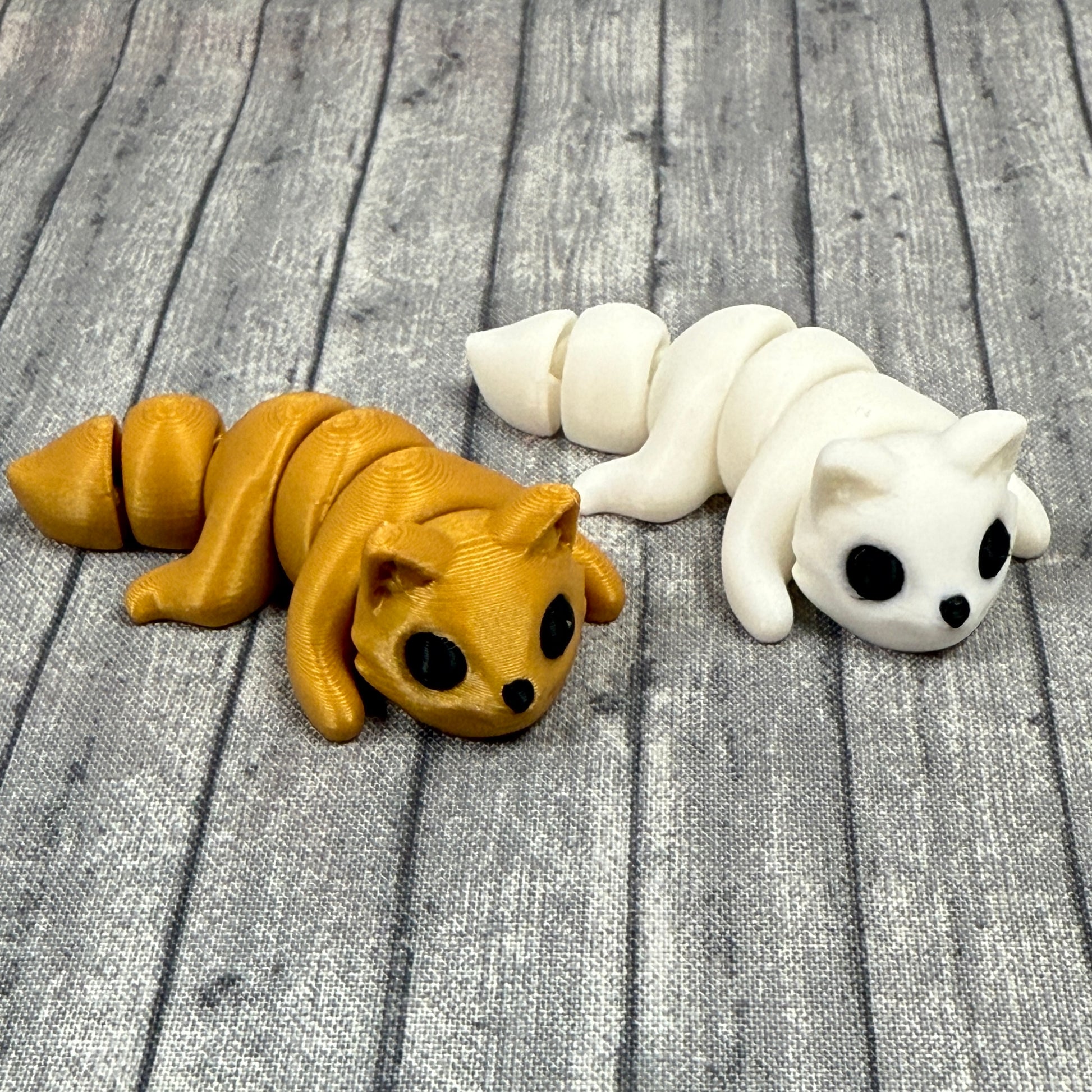 Finn and Freya Fox Front Gold and White
