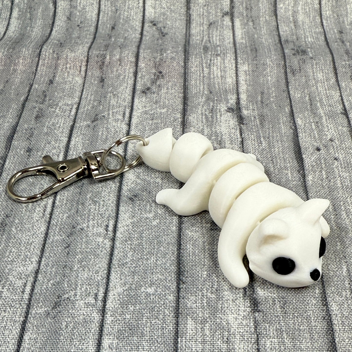 Freya Fox White Top Keychain