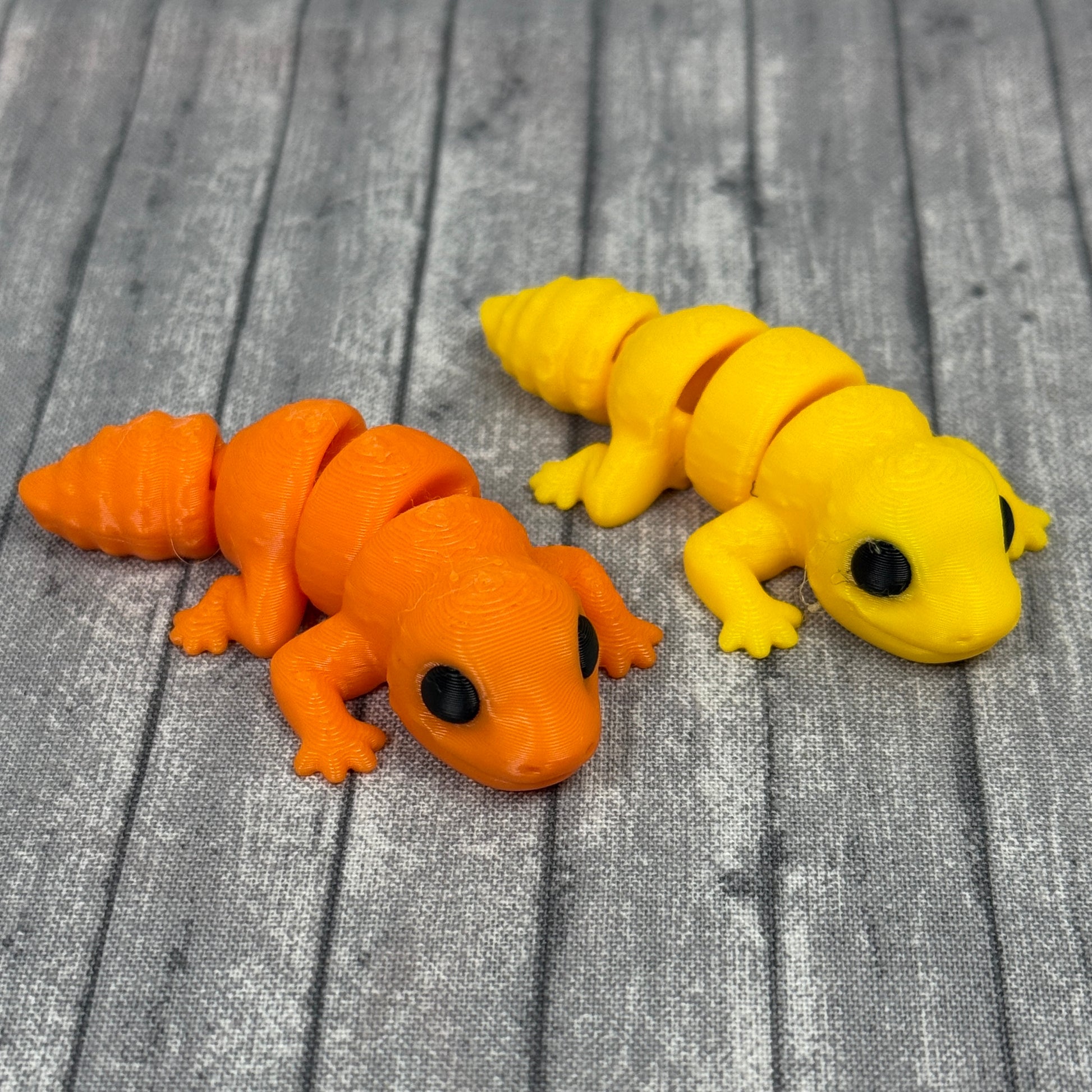 Gizmo and Gigi Gecko Orange Yellow Fidget Toy