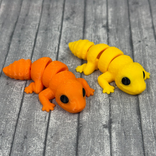 Gizmo and Gigi Gecko Orange Yellow Fidget Toy