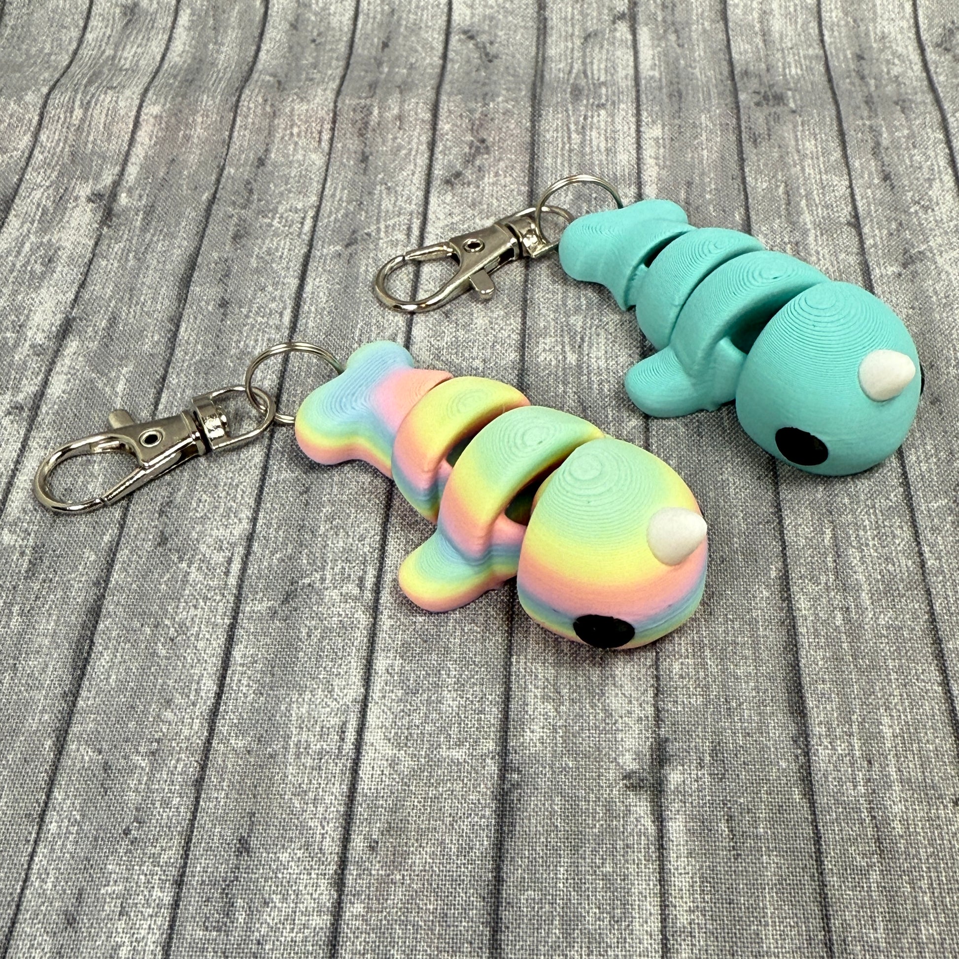 Nellie and Norman Narwal Fidget Toy Keychain