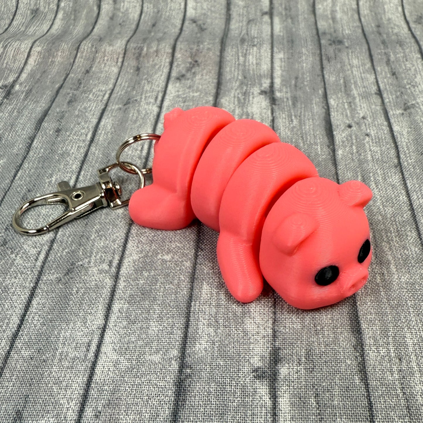Peaches_Pig_Farm_Animal_Pink Keychain