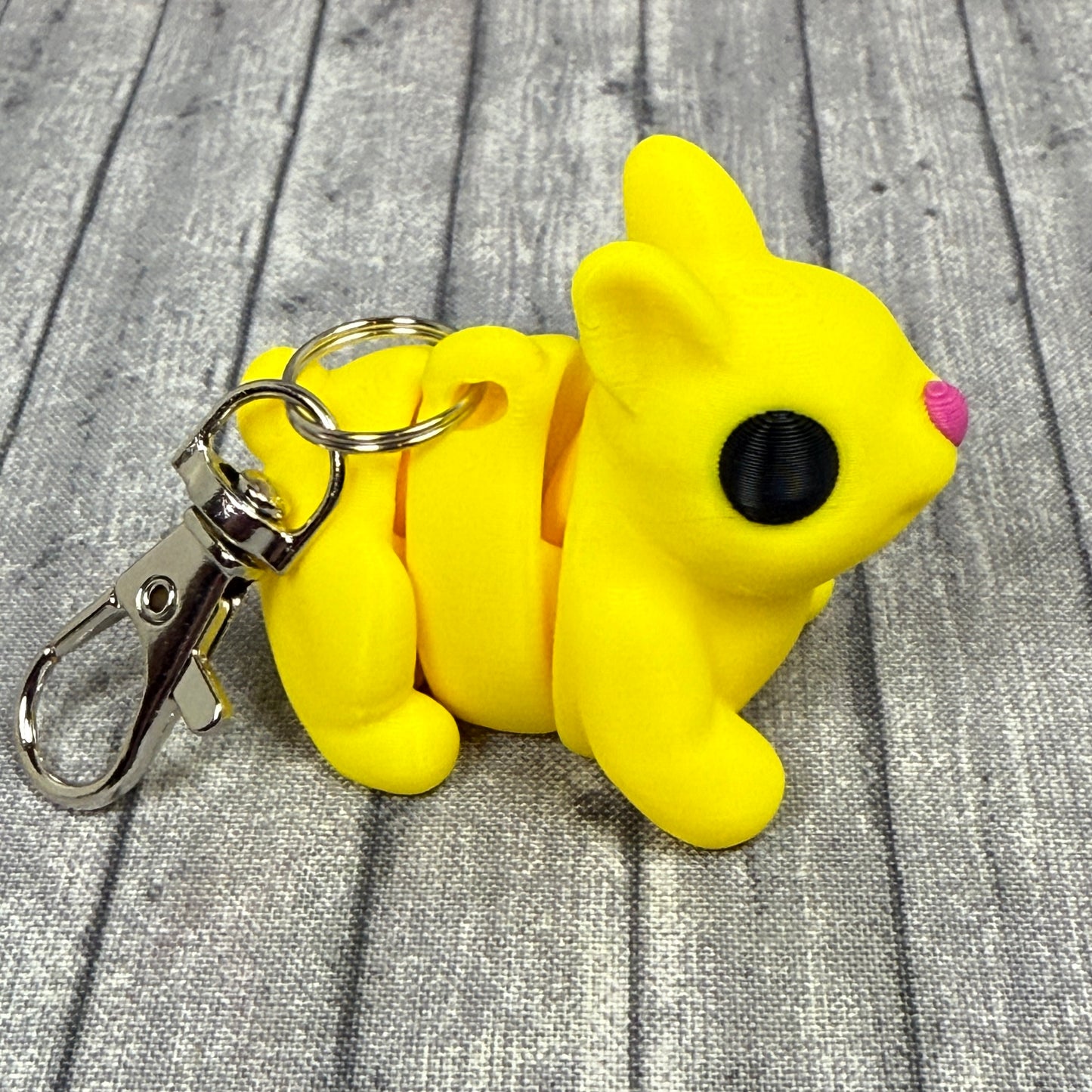 Ralph Rabbit Fidget Toy Yellow Fidget Keychain