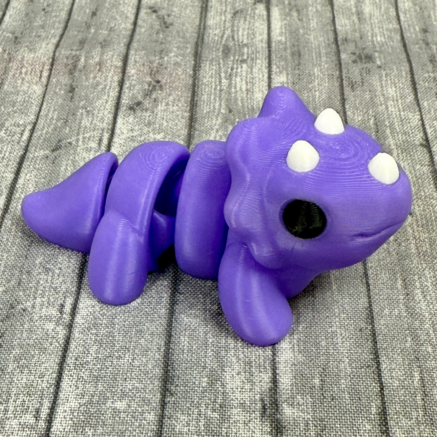 Trixie Triceratops Purple White